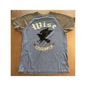 Wizarding World Harry Potter Ravenclaw Tee Blue Gray Raglan Short Sleeve Large